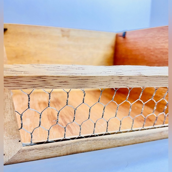 Pioneer Woman Floral Wood Countertop Produce Bins Set of 2 Farmhouse - Picture 6 of 16